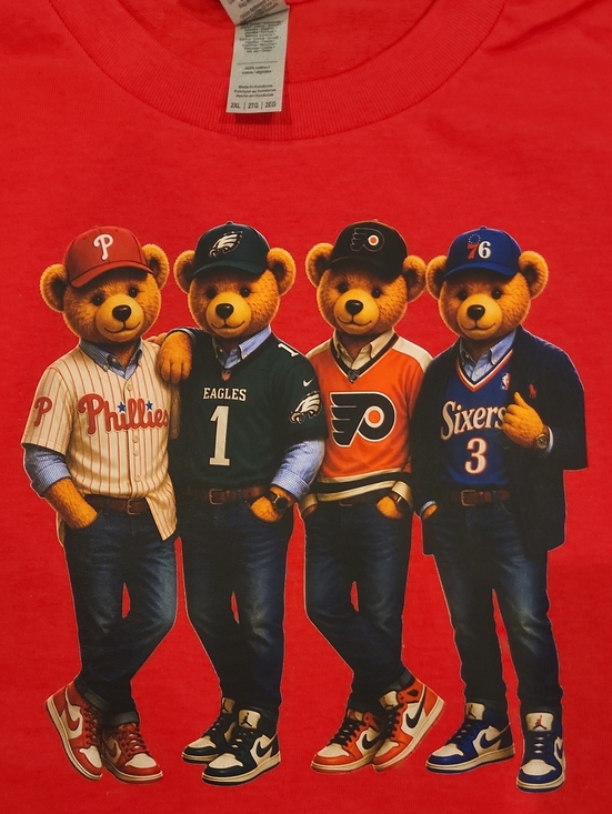 Hand Crafted Other - PHL Teams T-Shirt with Bear Players